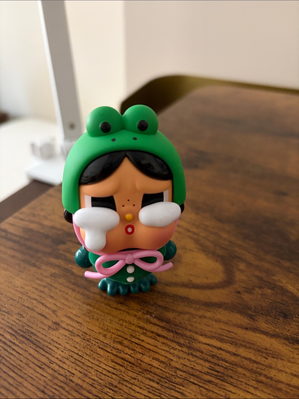 Cry baby Green Frog Hood Kids Collectible Toy Figure - Accent card and box